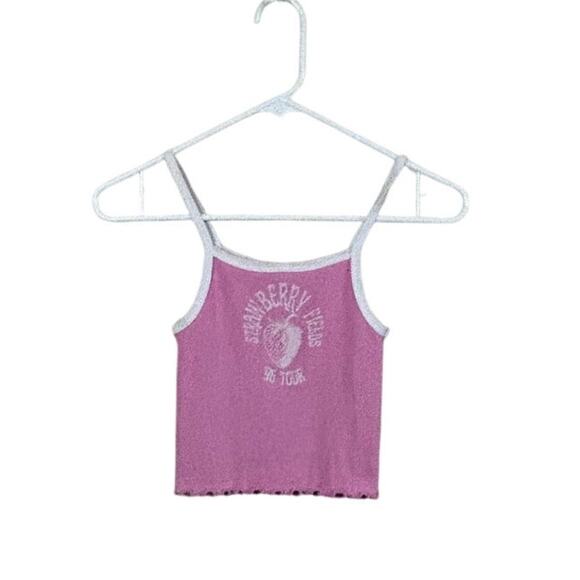 Brandy Melville Pink Strawberry Fields Tank size S - Picture 1 of 8
